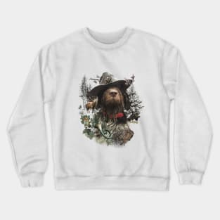 German Wirehaired Pointer , Hunting dog Crewneck Sweatshirt